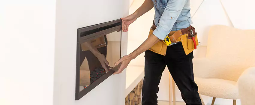 Metal Fireplace Installation in Glendale, California